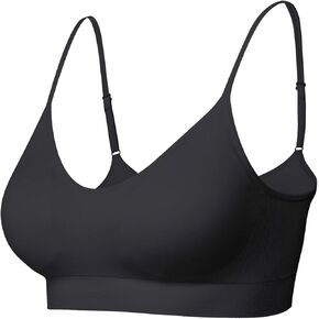 Comfyin Padded Bralette for Women Straps Sleep Bras Seamless Yoga Sport Bras 3 Pack