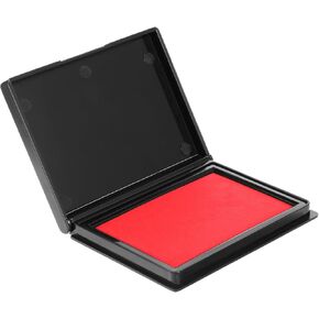 Mabor Red Ink Pad for Stamping, Finger Print Ink Pads for Rubber Stamps, Large Red Ink Stamp Pad, Thumbprint Ink Pad for Home Office Security Notary Supplies(4.72 x 3.66 Inches)