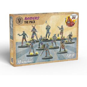 Modiphius Entertainment: Fallout Wasteland Warfare: Raiders - The Pack - 10 Unpainted Figures, Nuka World Wave, Miniatures Also Compatible w/ Factions
