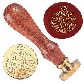 Snake Star Wax Seal Stamp Wedding Invitations Embossed Stamp Sealing Removable 1" Brass Wax Seal Stamp Head with Wooden Handle Envelopes Cards Gift Packing Decoration Craft Adhesive Waxing