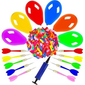 OOTSR Dart Balloon Game Set Includes 500 Balloons & 10 Darts Plus Pump - Exciting Outdoor Game for Adults, Best Carnival, Birthday Party & Backyard Fun
