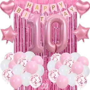 Sweet 16 Party Decorations Pink, 16th Birthday Decorations for Girls, Pink Sweet 16th Birthday Party Decoration for Her, 16th Happy Birthday Banner, for Girls Women 16th Birthday Party Supplies