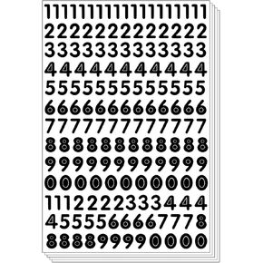 Numbers Arabic Sticker - Primary 0-9 Digi Count Label Decorative (5 Sheets, Red)