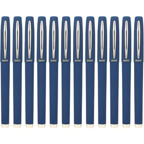 BaoKe Gel Ink Pens Rollerball Pens 1.0mm Medium Line, Box of 12 Pack, PC1848 (blue)