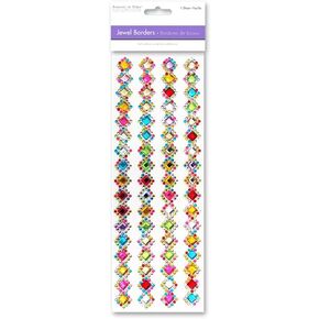 Forever in Time SS222E Paper Craft Sticker, Jewel Borders, Diamond Bling