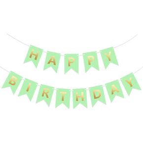 Happy Birthday Banner Pink Backdrop Decoration Birthday sign for wall Party Supplies Backyard Decor Birthday Flag Bunting