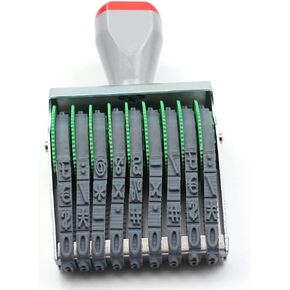 9 Digits Number Stamps Date Stamp Rolling Wheel Stamp Custom Rubber Stamp, Multi- Functional Creative Symbol Office Business Stamps Personalized Custom Office Stamps