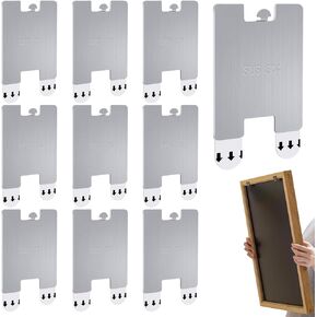 10 عبوات من خطافات الصور المعدنية غير التالفة للتعليق، شماعات إطار مسننة بدون أظافر، مجموعة أدوات شرائط تعليق الصور، خطافات تعليق الصور لا تسبب ضررًا لطلاء الحائط in Kuwait