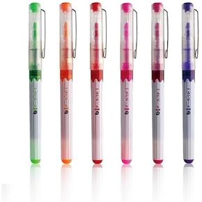 Fude Ball 6-Color Set, fude pen 1.5mm Gel Ballpoint Pen, Made in Japan, CFR-150FBC