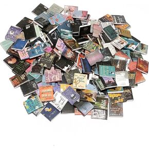 200 PCS Mini Books Anxiety Bookshelf Miniature Books Anti-Anxiety Stress Relief Dollhouse Miniature Series, Non Repeating Mini Books