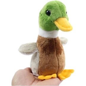 Kawaii Mallard Duck Plush - 5.5'' Green Duck Stuffed Animal, Soft and Squishy, for Kids, Duck Lovers, and Collectors