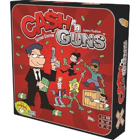 لعبة Cash 'N Guns Second Edition Party، لعبة Money Heist الإستراتيجية | لعبة العصابات المخادعة للكبار والصغار | الأعمار 10+| 4-8 لاعبين | متوسط ​​وقت اللعب 30 دقيقة | صُنع بواسطة إنتاج ريبوس