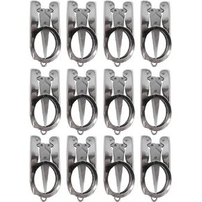 Ouyatoyu 12pcs Stainless Steel Folding Pocket Portable Foldable Mini Travel Scissors Small Scissors Paper Thread Snips Craft Cutter Pointy Sewing Yarn Cutter, Fold Up Scissors