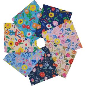 iNee Floral Fat Quarters Quilting Fabric Bundles for Quilting Sewing Crafting, 18 x 22 inches, (Floral)