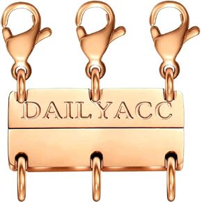 Dailyacc Necklace Layering Clasp 18K Gold and Silver Multiple Necklace Clasps For Layered Look Separator…