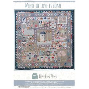 Hatched and Patched Where We Love Is Home pattern