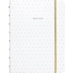 Filofax Moonlight Collection, Refillable Notebook, A5 Size, 112 Ruled, Repositionable Pages, 56 Sheets, White (B179520U)