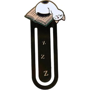 1Pc Cute Sleeping Cat Metal Bookmark for Cat Lovers Book Marker Lovely School Office and Home Supplies Bookmarks