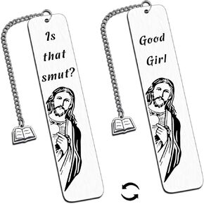 Funny Bookmark Gifts for Women is That Smutt Jesus Bookmark Christmas Stocking Stuffers for Women Book Lover Gifts for Adult Women Dark Romance Bookmarks Easter Gifts for Girls Women