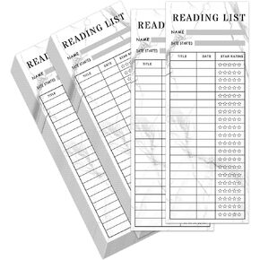 Book Tracker Bookmarks Stacked Books Design Bookmarks Double-Sided Reading Page Markers Bookmarks for Book Lovers 3 x 8 Inch Reading List Bookmark Libraries Reading Cards 50 Pack in Kuwait