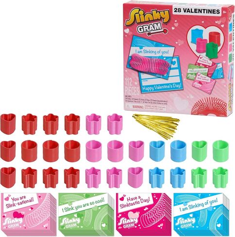 Just Play Slinky® Gram Seasonal Class Party Kit, 112-pieces, Kids Art and Craft Activity Set, Fidget Toy, Kids Toys for Ages 5 Up in Saudi Arabia