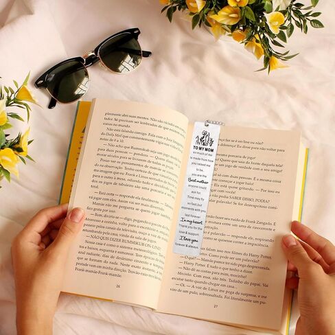 Mom Gift Bookmark, Book Markers for Women Stainless Steel Mother's Day Bookmarks from Daughter Son Mum Birthday Gift for Mother Mommy Reading Book Lovers Grandma Christmas in Saudi Arabia