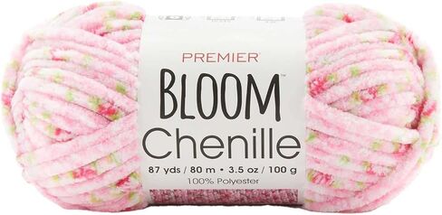 Premier Yarns Bloom Chenille Tulip 2099-09 (3-Skeins - Same Dye Lot) Weight S Bulky #6 Polyester Yarn for Crocheting and Knitting with Project Bag in Kuwait