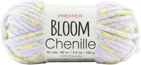Premier Yarns Bloom Chenille Tulip 2099-09 (3-Skeins - Same Dye Lot) Weight S Bulky #6 Polyester Yarn for Crocheting and Knitting with Project Bag in Kuwait