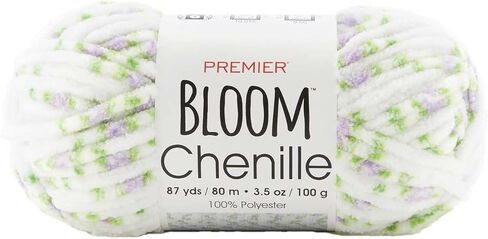 Premier Yarns Bloom Chenille Tulip 2099-09 (3-Skeins - Same Dye Lot) Weight S Bulky #6 Polyester Yarn for Crocheting and Knitting with Project Bag in Kuwait