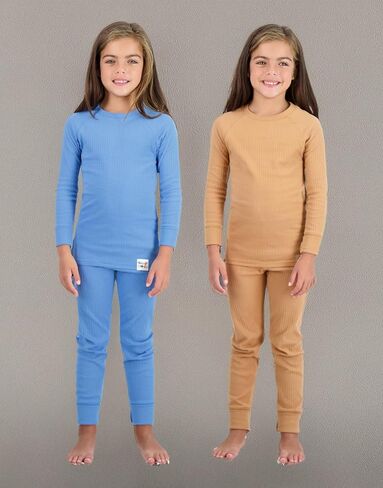 Sleep On It 4 Piece Rib Knit Pajama Sets for Boys and Girls - 100% Organic Cotton Soft and Comfortable Kids Sleepwear in Kuwait