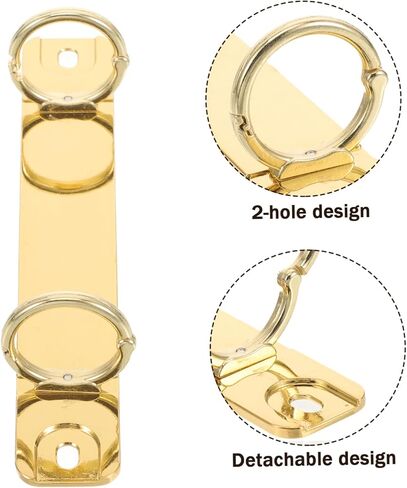 EXCEART 2 Binder Clips Round Ring Binders Photo Album Binder Notebook Binder Ring Clip Planner Folder Binder DIY Notebook Accessories Binding Spine Combs Metal A5 Ring Clamp Loose Leaf, 12.6x3cm in Saudi Arabia