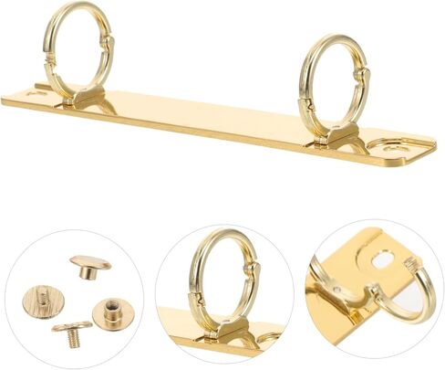 EXCEART 2 Binder Clips Round Ring Binders Photo Album Binder Notebook Binder Ring Clip Planner Folder Binder DIY Notebook Accessories Binding Spine Combs Metal A5 Ring Clamp Loose Leaf, 12.6x3cm in Saudi Arabia