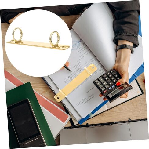 EXCEART 2 Binder Clips Round Ring Binders Photo Album Binder Notebook Binder Ring Clip Planner Folder Binder DIY Notebook Accessories Binding Spine Combs Metal A5 Ring Clamp Loose Leaf, 12.6x3cm in Saudi Arabia