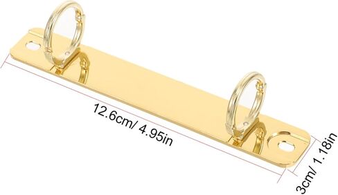 EXCEART 2 Binder Clips Round Ring Binders Photo Album Binder Notebook Binder Ring Clip Planner Folder Binder DIY Notebook Accessories Binding Spine Combs Metal A5 Ring Clamp Loose Leaf, 12.6x3cm in Saudi Arabia