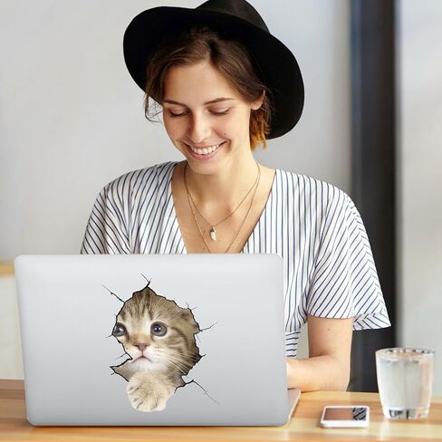 Seorsok متوافق مع MacBook Air 13 بوصة Case2022 2021 2020 2019 2018 الإصدار A1932 A2179 M1 A2337 Touch ID، حافظة صلبة بلاستيكية شفافة غير لامعة لطيفة مع غطاء لوحة مفاتيح شفاف، قطة in Kuwait