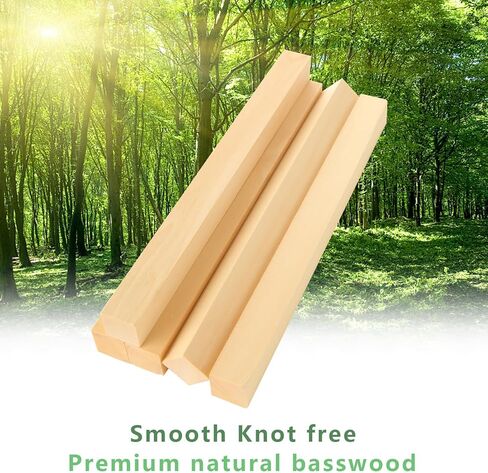 20 حزمة من مكعبات نحت خشب الزيزفون غير المكتملة، مكعبات خشبية غير مكتملة مقاس 12 × 1 × 1 بوصة للحرف اليدوية، وكتل نحت الخشب للمنزل، والحرف اليدوية، والفصل، والفنون، ومستلزمات عيد الميلاد DIY in Kuwait