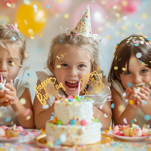 غلاف كعكة عيد الميلاد الذهبي، 6 قطع من تزيين الكيك الأكريليك متعدد الاستخدامات على الوجهين من بريق كعكة عيد الميلاد لأفكار تزيين حفلات أعياد الميلاد للأطفال أو البالغين in Saudi Arabia