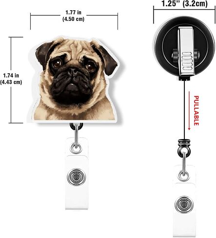 WIRESTER Badge Reel ID Holder with Alligator Clip for Office Worker, Medical Staffs, Nurse, Doctor, Teacher, Student in Kuwait