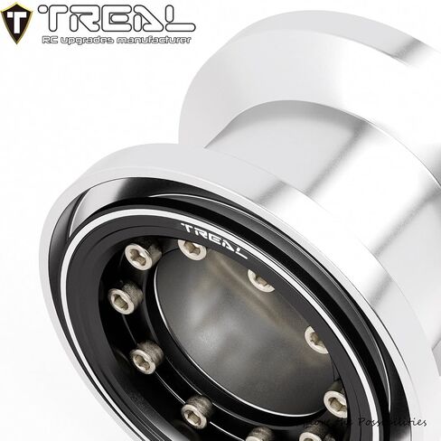 TREAL TRX4MT Beadlock Wheels(4P) Aluminum Upgrades for 1/18 TRX-4MT F-150 K10(Silver-Black) in Saudi Arabia