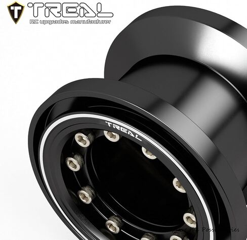 TREAL TRX4MT Beadlock Wheels(4P) Aluminum Upgrades for 1/18 TRX-4MT F-150 K10(Silver-Black) in Kuwait