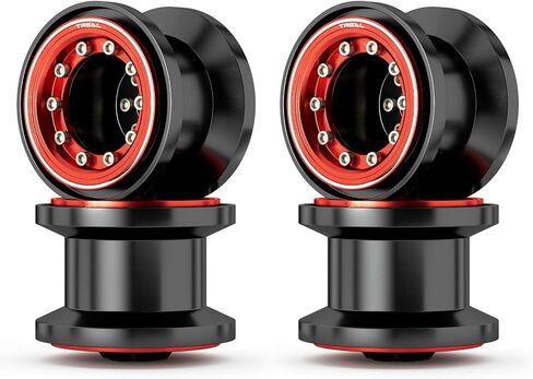 TREAL TRX4MT Beadlock Wheels(4P) Aluminum Upgrades for 1/18 TRX-4MT F-150 K10(Silver-Black) in Saudi Arabia
