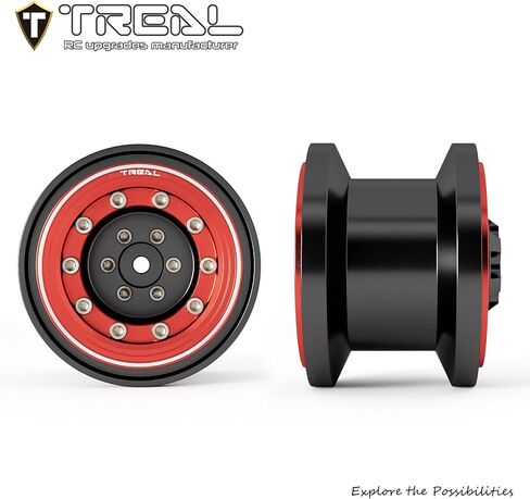 TREAL TRX4MT Beadlock Wheels(4P) Aluminum Upgrades for 1/18 TRX-4MT F-150 K10(Silver-Black) in Saudi Arabia