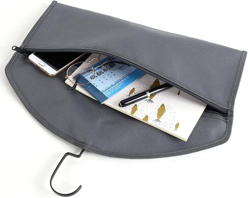 YELAIYEHAO 2 pcs Hanger Diversion Safe Hidden Pocket Safe, Fits Under Hanging Clothes with Pocket to Hide Valuables (middle, black) in Saudi Arabia