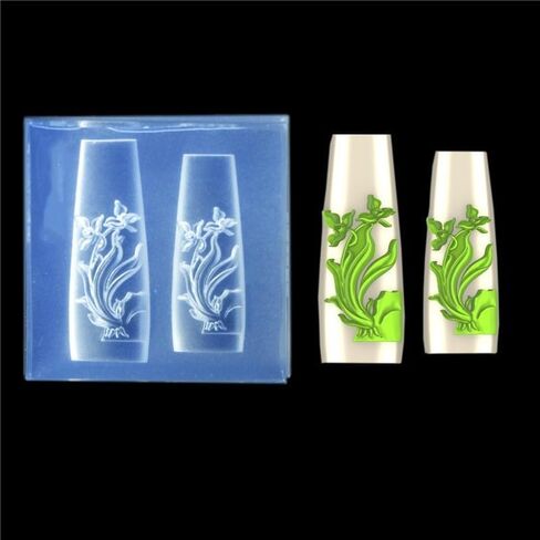 Nail Art Embossing Mold 3D Rose Flowers Chinese Loong Carving Mold Nail Art Decor Making Tool Resin Casting Mold (Rose Flowers) in Saudi Arabia