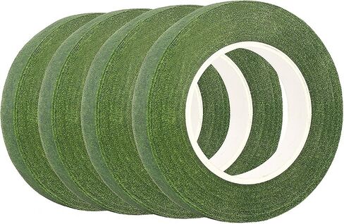 CCINEE Floral Arrangment Kits 4 Rolls 1/2 Inch Dark Green Floral Tapes with 20pcs 18 Guage Green Floral Wire 16 Inch for Floral Crafts in Kuwait