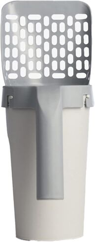 Cat Litter Shovel,Integrated Detachable Deep Shovel Holder, Large Capacity Portable Litter Shovel with Poop Sifting,White-1,20 x 12 x 29cm in Saudi Arabia