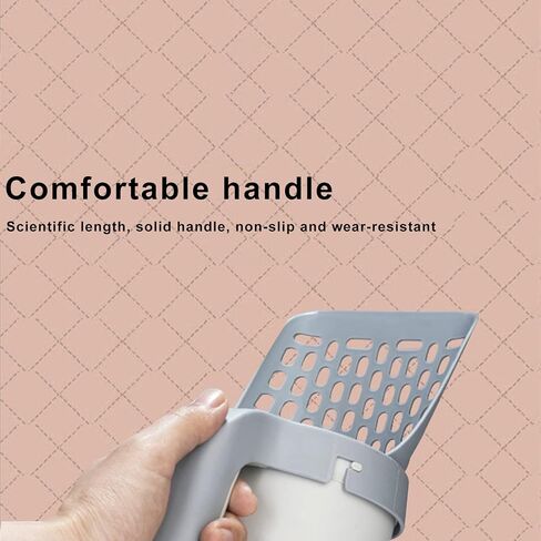 Cat Litter Shovel,Integrated Detachable Deep Shovel Holder, Large Capacity Portable Litter Shovel with Poop Sifting,White-1,20 x 12 x 29cm in Saudi Arabia