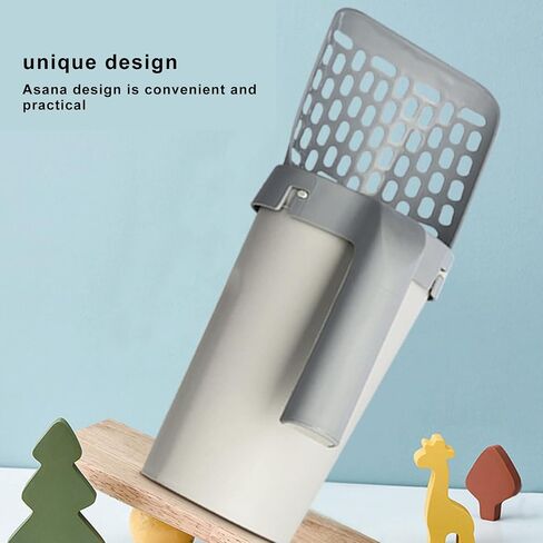 Cat Litter Shovel,Integrated Detachable Deep Shovel Holder, Large Capacity Portable Litter Shovel with Poop Sifting,White-1,20 x 12 x 29cm in Saudi Arabia