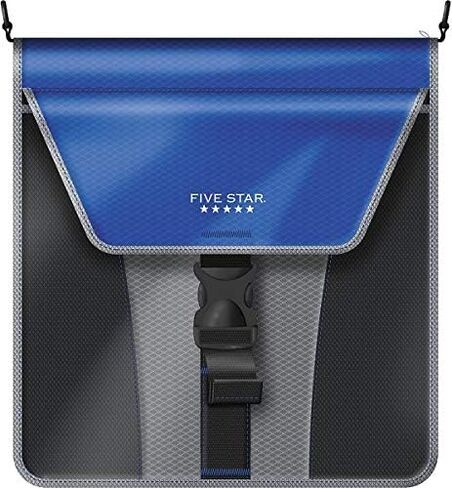 حافظة بسحاب مقاس 2 بوصة من Five Star، قلاب رأسي، متينة، أزرق كوبالت/أسود (29086BC7) in Kuwait