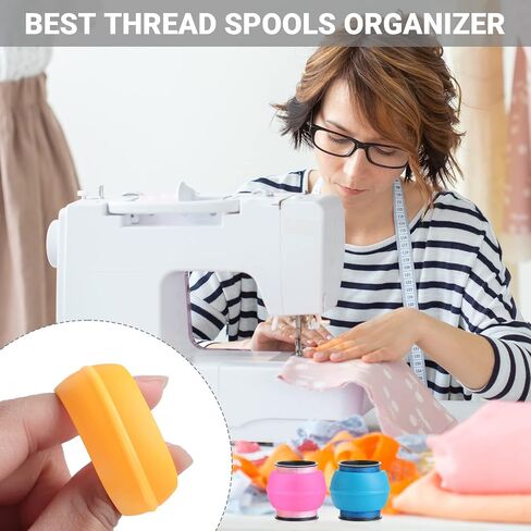 Pangda 200 قطعة من حافظات بكرة الخيط تمنع ذيول الخيط من فك منظم خيط الخياطة بدون أطراف فضفاضة للخياطة والتطريز بكرات خيط الماكينة in Kuwait